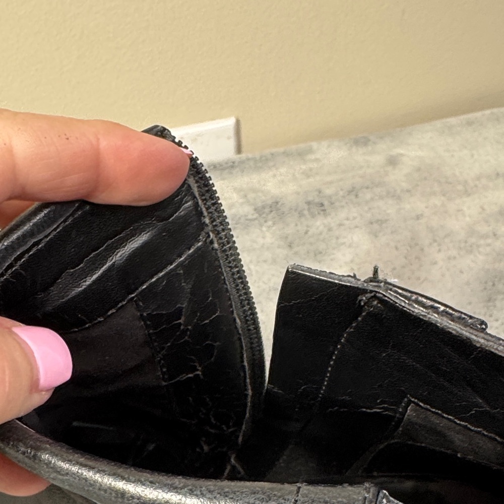 Jessica Simpson JS-Calvery Black Leather Ankle Bootie - Size 7 - VGUC - Picture 8 of 15